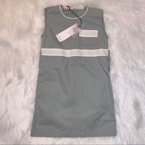 Marni Girls  Green and White Cotton Dress NWT 6